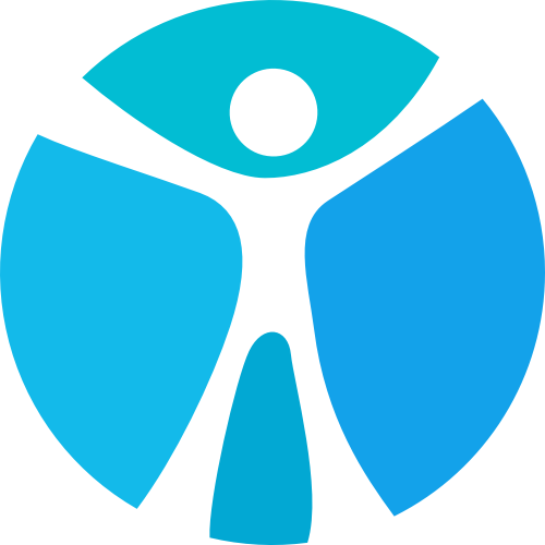 蓝色人物矢量logo图标 logo png