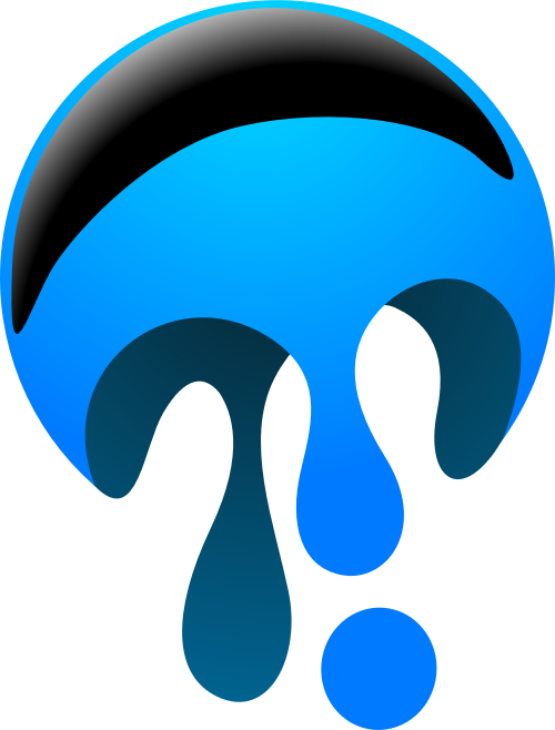 蓝色颜料矢量logo图标 logo png