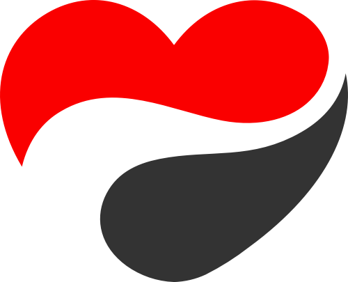 红色心形矢量logo元素