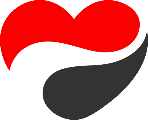 红色心形矢量logo元素 logo png