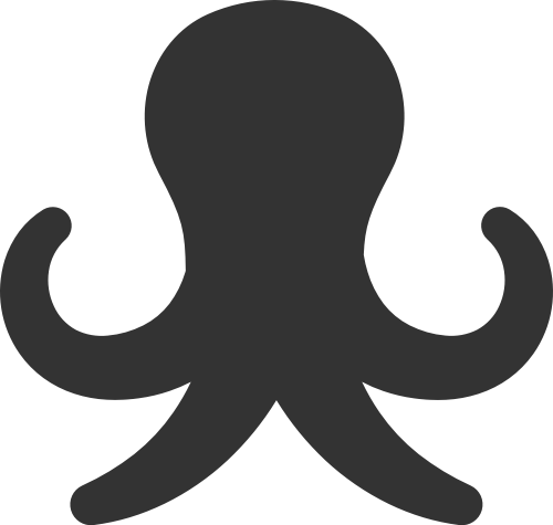 黑色章鱼矢量logo图标