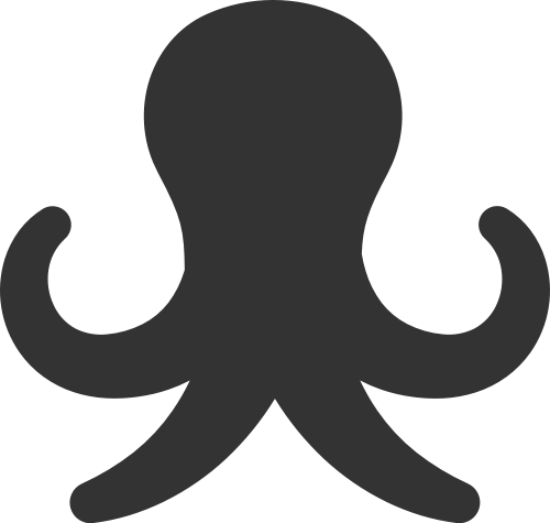 黑色章鱼矢量logo图标 logo png