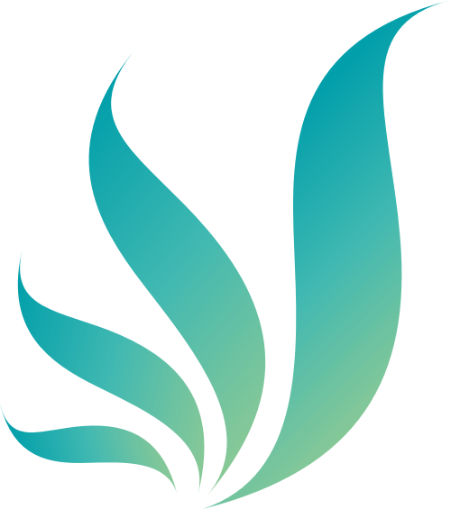 蓝绿色翅膀logo元素