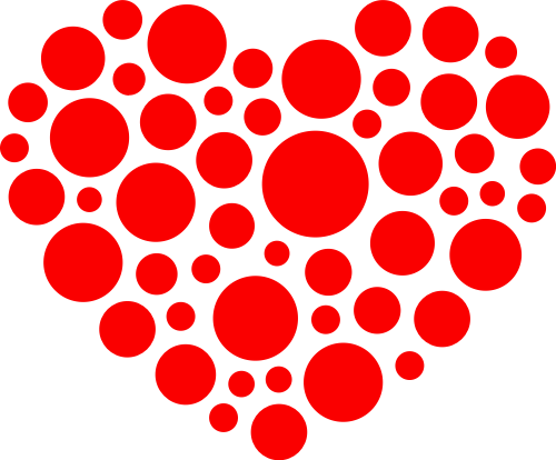 红色心形点状矢量logo图片 logo png