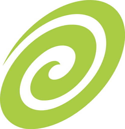 绿色螺旋矢量logo元素