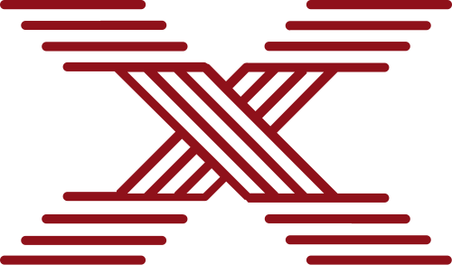 红色字母X矢量logo