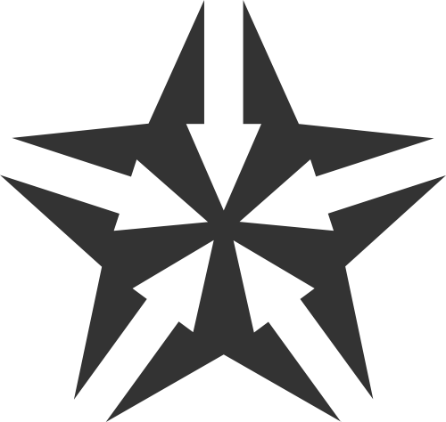 黑色五角星箭头矢量logo图标 logo png