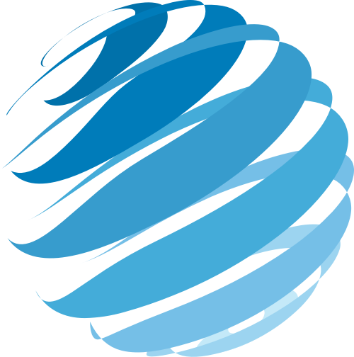 蓝色球体矢量logo图标 logo png