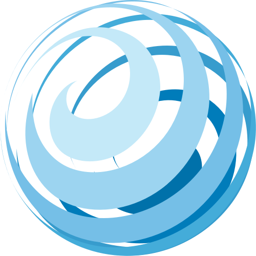 蓝色球体矢量logo