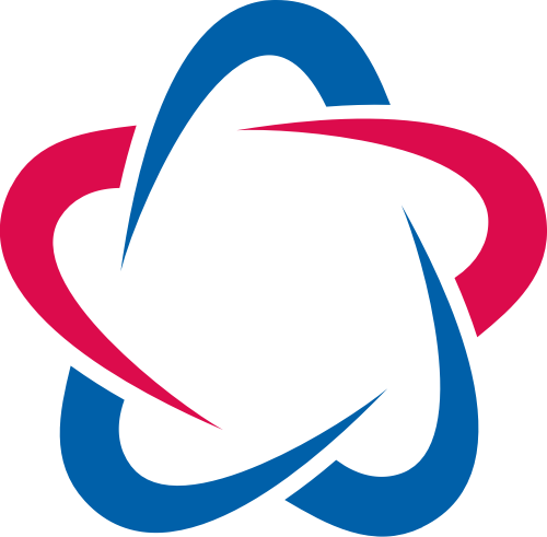 红色蓝色花朵矢量logo图标