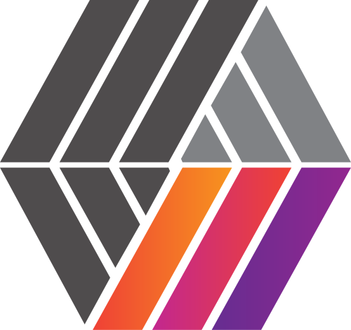 彩色六边形矢量logo图标