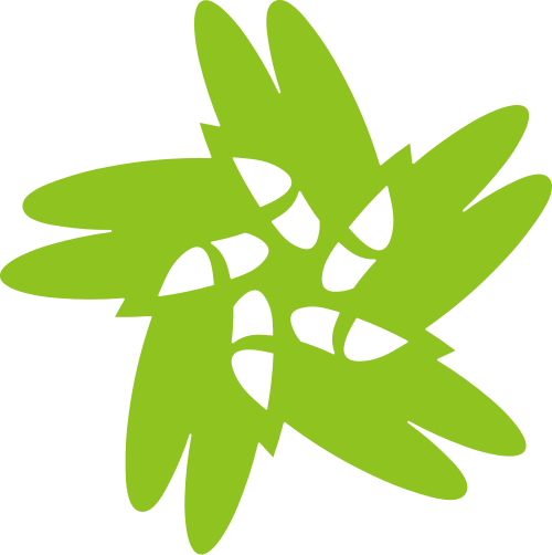 绿色花朵矢量logo图标