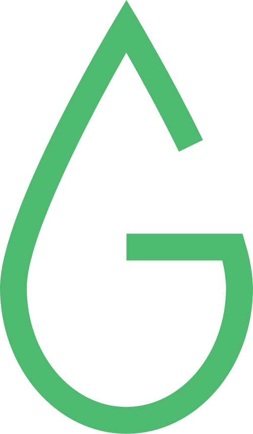 绿色水滴字母G矢量logo图标