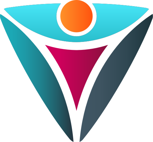 彩色三角形视频矢量logo