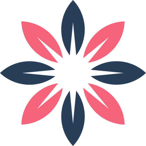 红色黑色花朵矢量logo元素