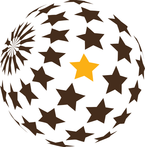 彩色星星球体矢量logo