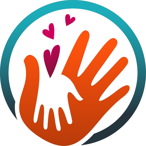 彩色手圆形心形矢量logo logo png