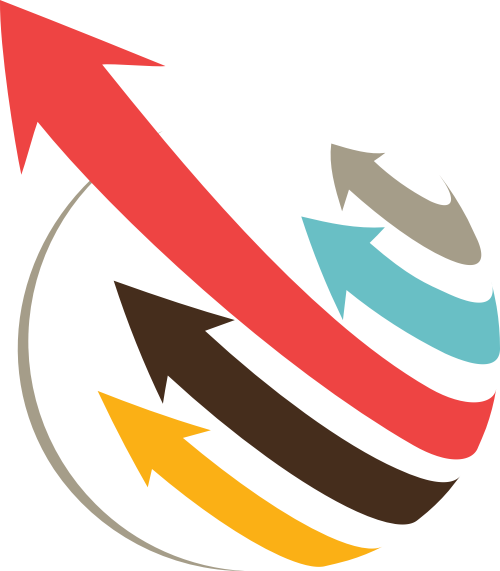 彩色球形箭头矢量logo logo png