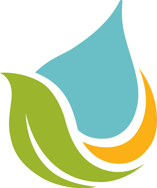 彩色叶子水滴矢量logo