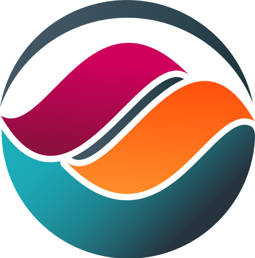 彩色圆形餐饮矢量logo图标