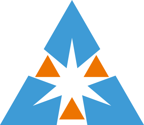 蓝色橙色三角形矢量logo logo png