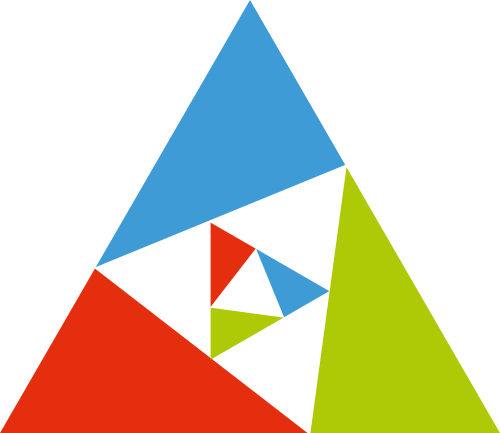 红绿蓝三角形矢量logo元素