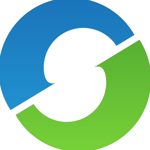 蓝色绿色循环矢量logo图标