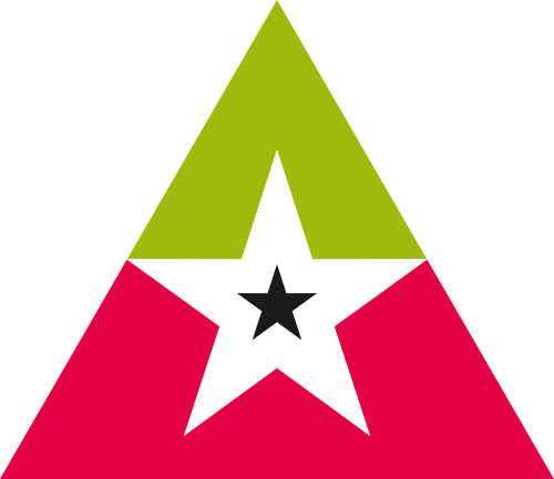 彩色三角形五角星矢量logo logo png
