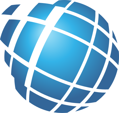 蓝色球体矢量logo元素 logo png