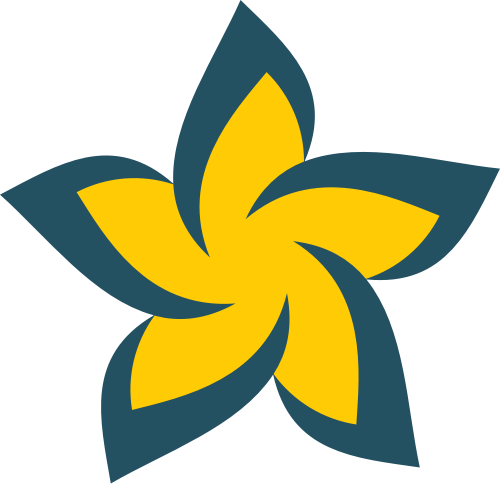 黄色花朵矢量logo元素 logo png