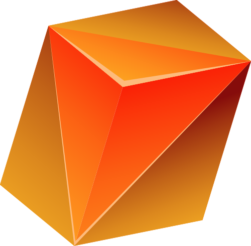 橙色长方体矢量logo图标