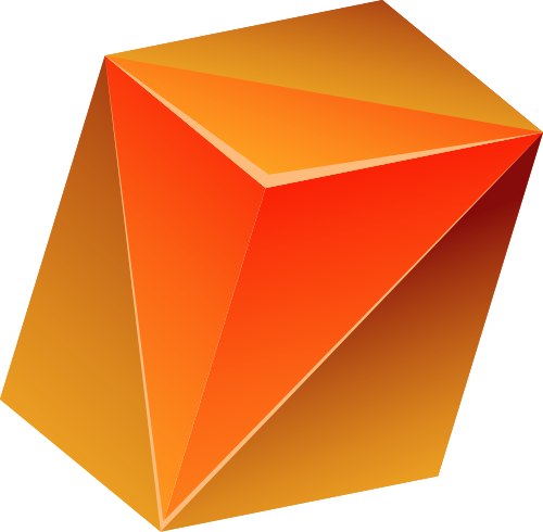 橙色长方体矢量logo图标 logo png