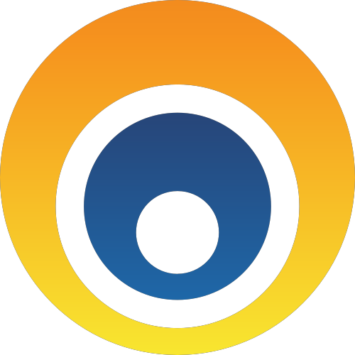 黄色蓝色圆形矢量logo logo png
