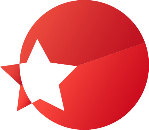 红色球体星星矢量logo元素 logo png