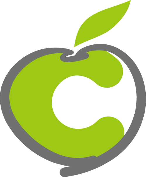 绿色苹果字母C矢量logo