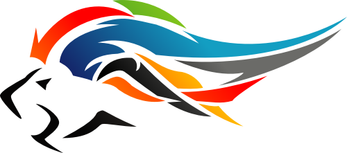 彩色狮子头矢量logo元素 logo png