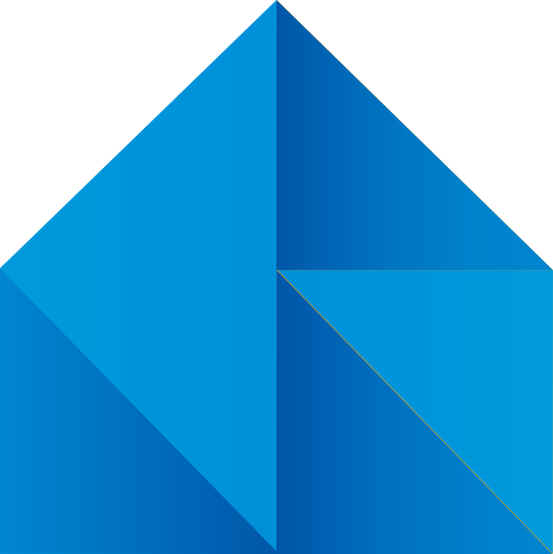 蓝色房子矢量logo图标