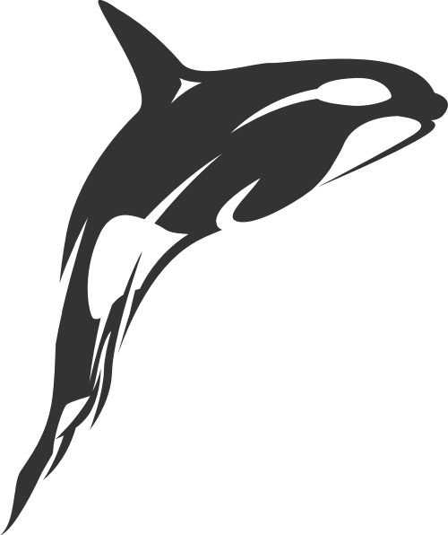 黑色鲸鱼矢量logo元素