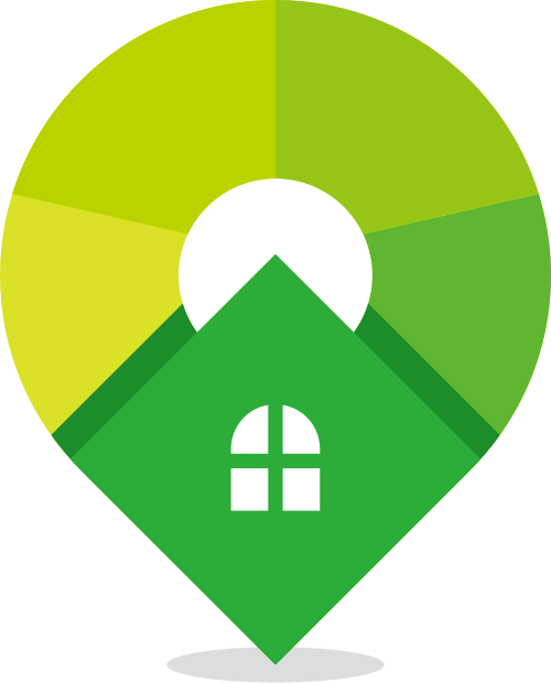 绿色房子矢量logo元素