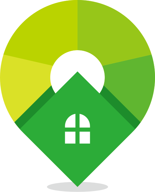 绿色房子矢量logo元素 logo png