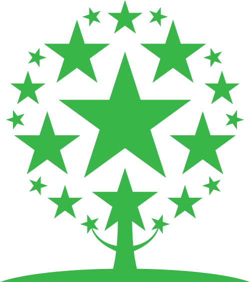绿色星星树矢量logo图标
