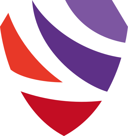 紫色红色盾牌矢量logo