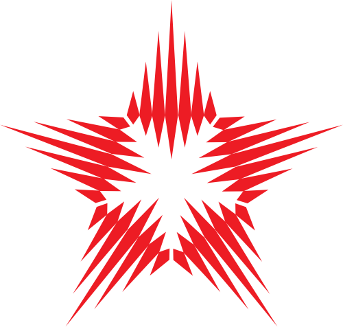 红色星星矢量logo图标