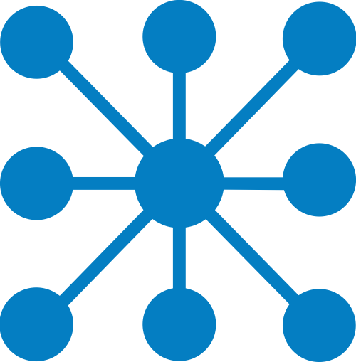 蓝色抽象分子矢量logo