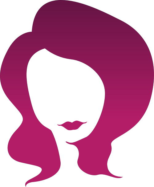 粉色女性头像矢量logo