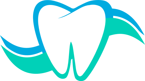 蓝色牙齿矢量logo元素 logo png