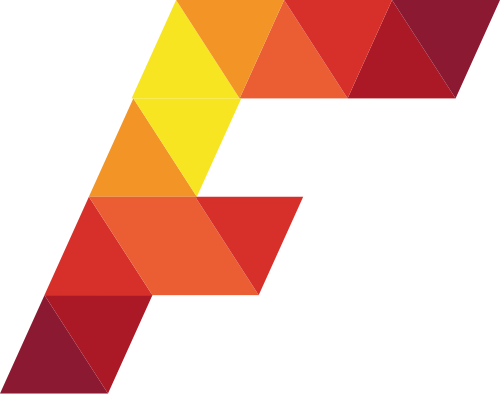 彩色字母F矢量logo图标