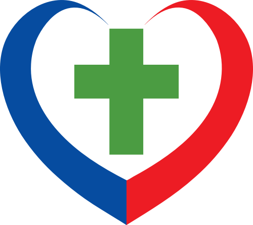 红绿蓝心形十字架矢量logo图标 logo png