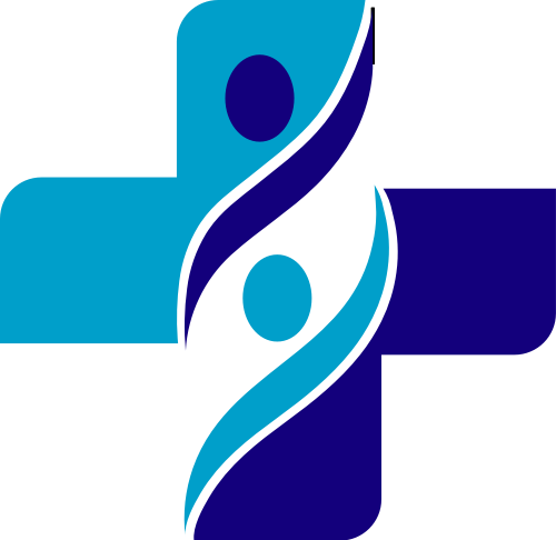 蓝色十字矢量logo元素 logo png