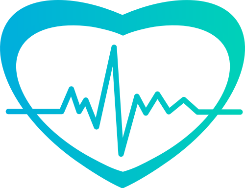 蓝色心形波动矢量logo logo png